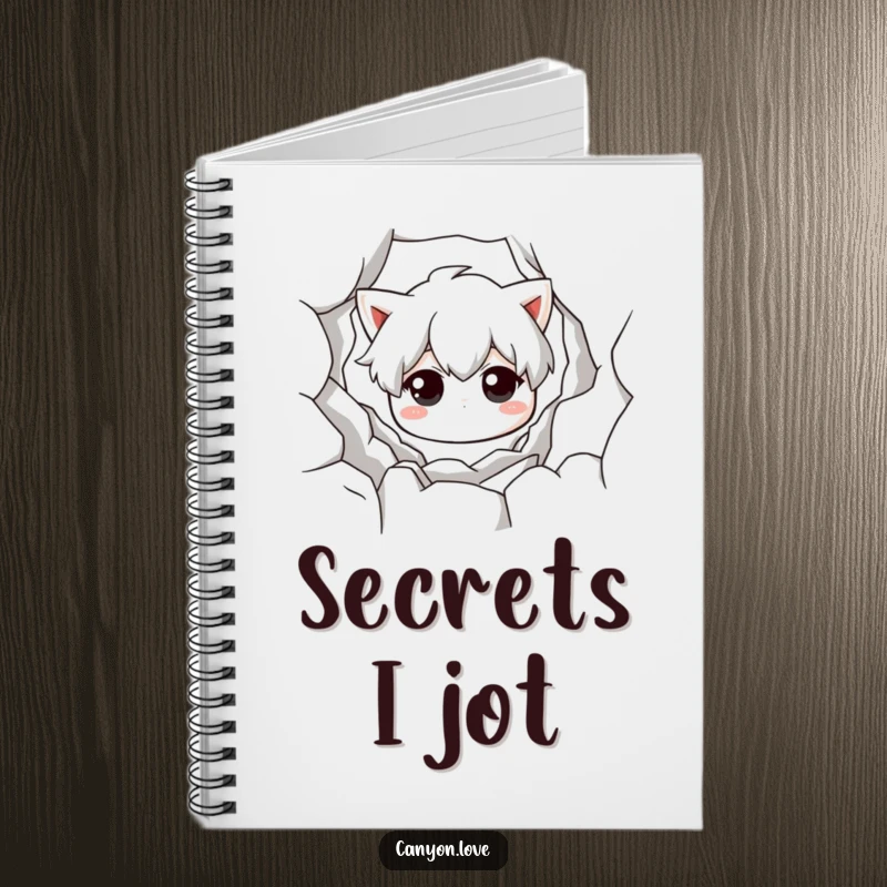 Funny Notebook with a monochromatic chasm cover, emphasizing texture and shadow for a deep, artistic, and humorous journaling experience.