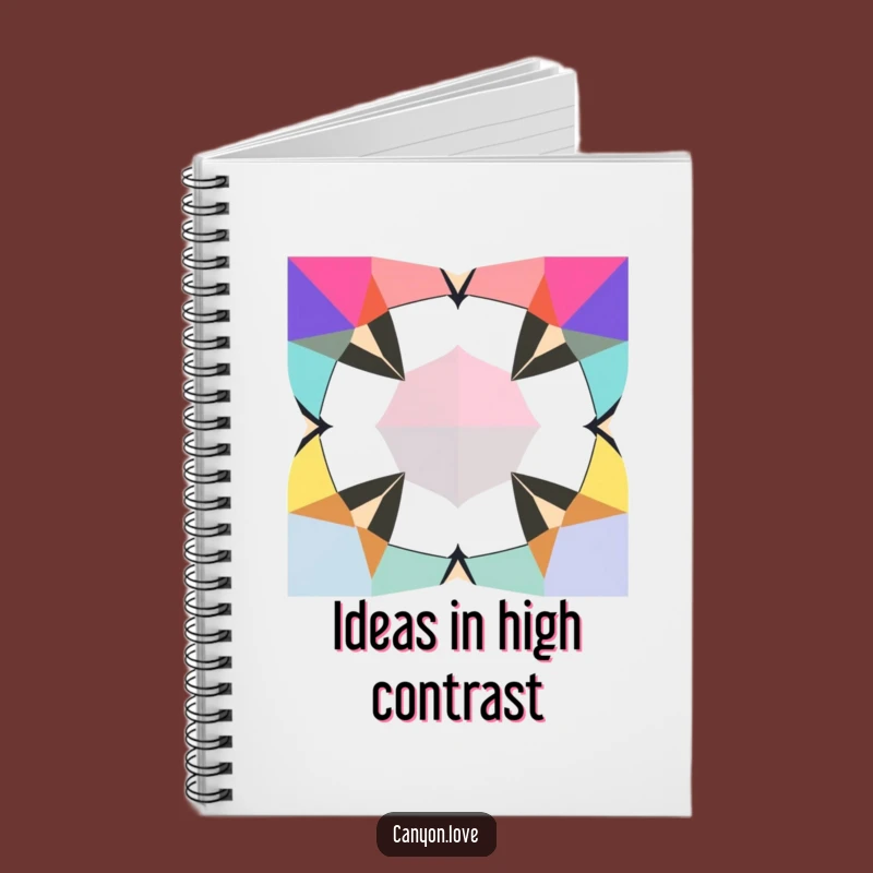 Funny Geometric Notebook - Bold Colors Journal, Abstract Diary Gift