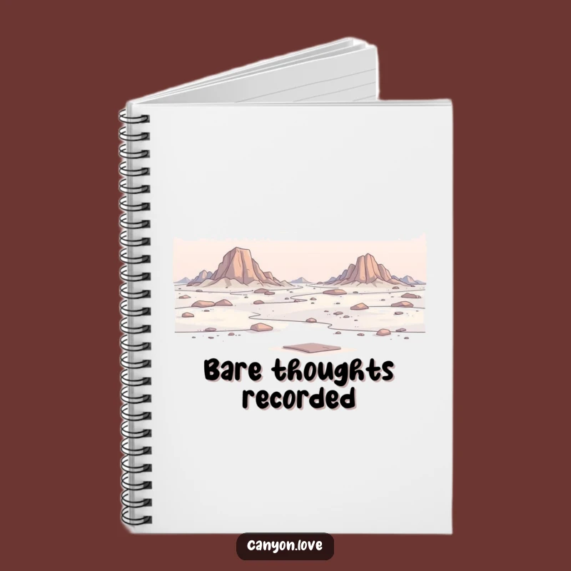 Funny Minimalist Expanse Notebook - Rocky Landscape Journal Gift