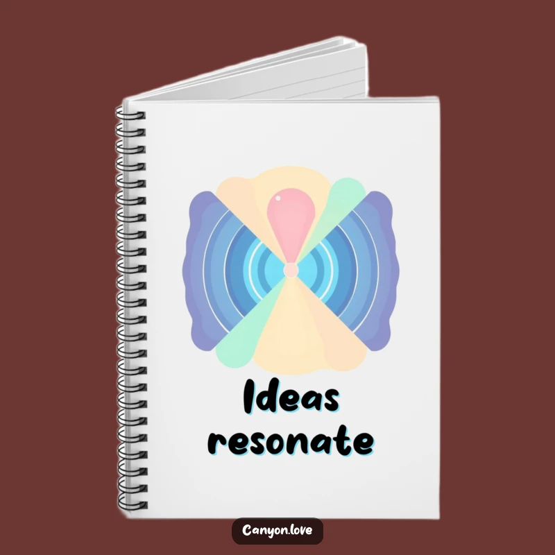 Funny Sound Wave Notebook: Abstract Echoes Journal, Music Art Gift