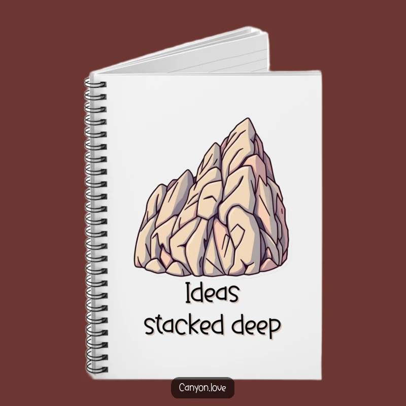 Funny Rock Strata Notebook - Angled Lines Journal Gift