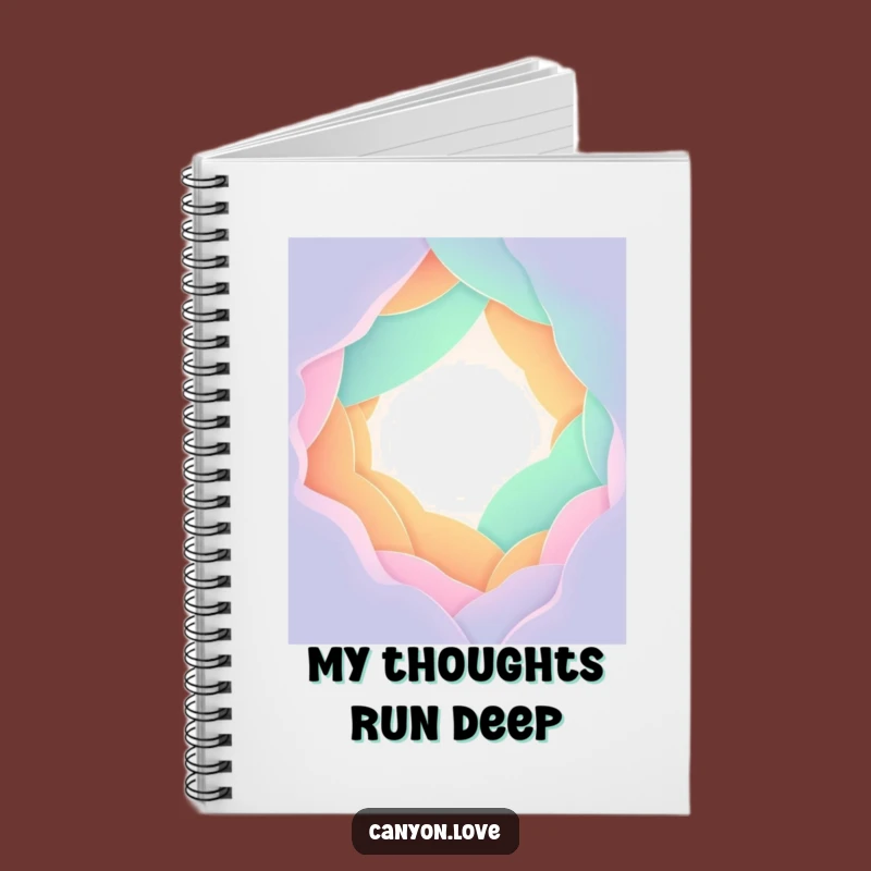 Funny Gradient Chasm Notebook - Abstract Art Journal Gift