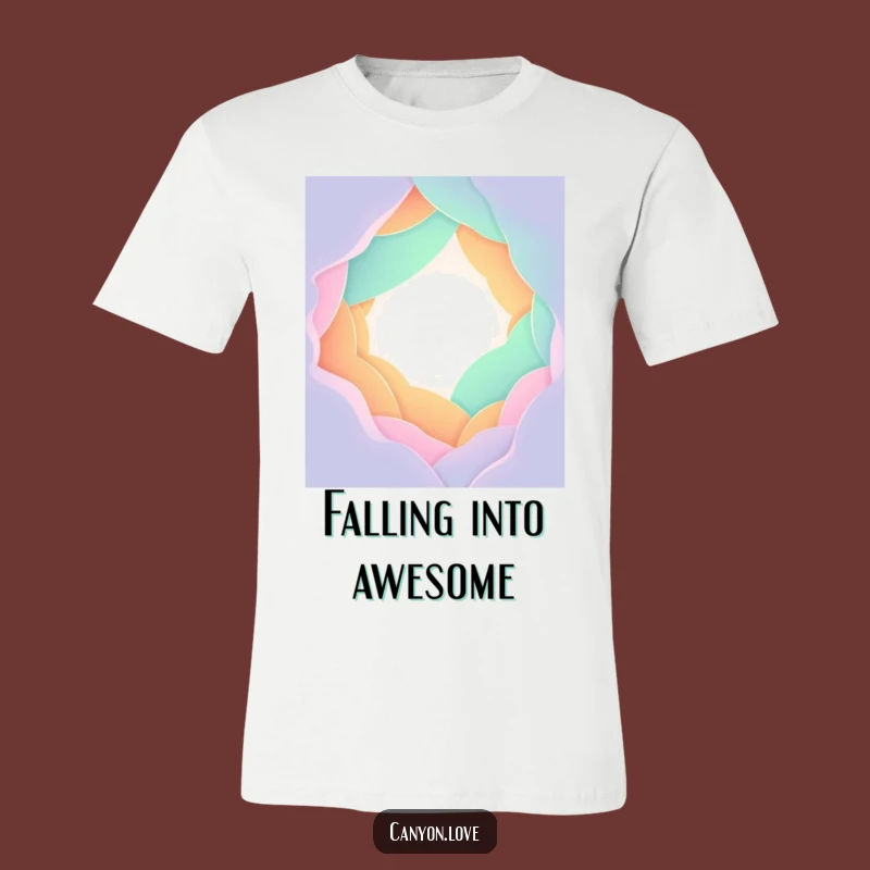 Funny Gradient Chasm Tee - Stylized Abstract Graphic Shirt Gift