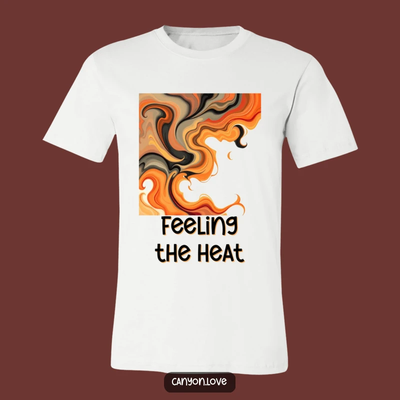 Funny Swirls Tee - Earthy Orange Abstract Graphic Shirt Gift