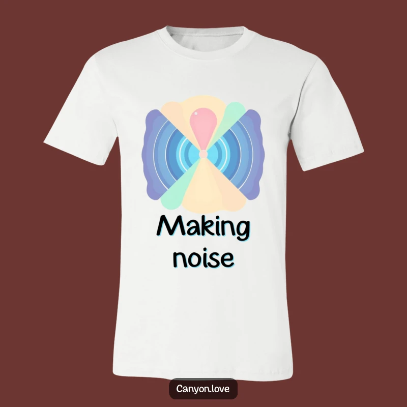 Funny Sound Wave T-Shirt: Radiating Echoes, Abstract Music Art Gift