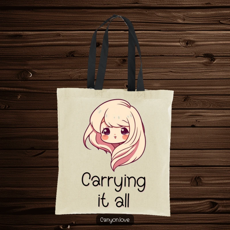 Funny Tote Bag showcasing abstract art with flowing curves meeting geometric edges, a stylish and humorous accessory for everyday use.