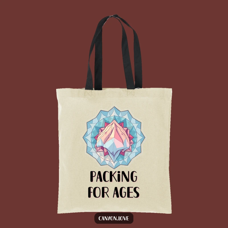 Funny Geometric Tote Bag: Geological Scale Art, Practical Abstract Gift