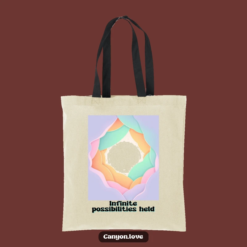 Funny Gradient Chasm Tote Bag - Stylized Abstract Art Bag Gift